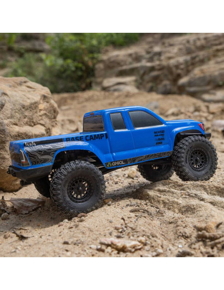 1/24 SCX24 Base Camp 4WD Rock Crawler Brushed RTR with Battery & Charger  Blue