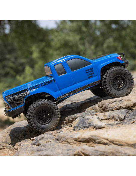 1/24 SCX24 Base Camp 4WD Rock Crawler Brushed RTR with Battery & Charger  Blue