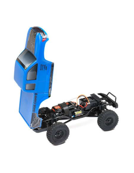 1/24 SCX24 Base Camp 4WD Rock Crawler Brushed RTR with Battery & Charger  Blue