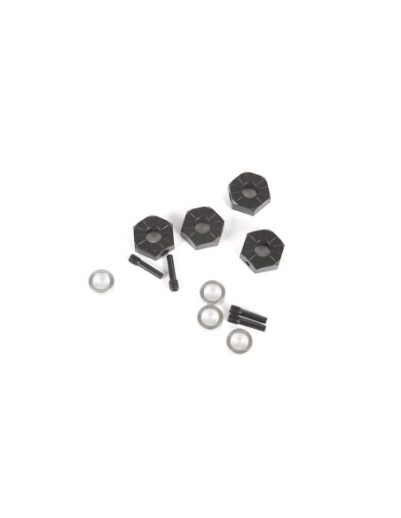 12mm Hex Screw Shaft & Spacer (4): Capra 1.9 UTB  SCX10III Base Camp