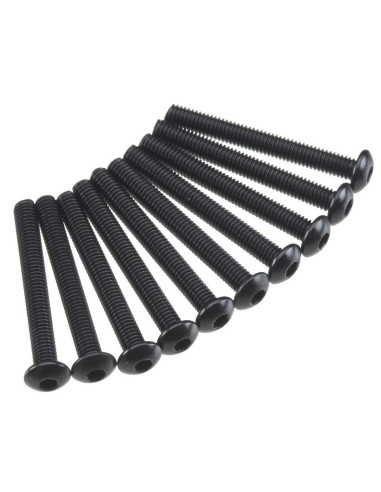 Hex Socket Button Head M3x25mm Black (10)