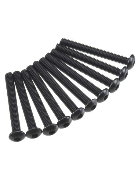Hex Socket Button Head M3x25mm Black (10)