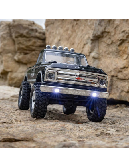 1-24 SCX24 1967 Chevrolet C10 4X4 RTR Brushed Rock Crawler (Battery & Charger Included)  Black