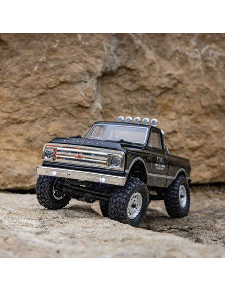 1-24 SCX24 1967 Chevrolet C10 4X4 RTR Brushed Rock Crawler (Battery & Charger Included)  Black