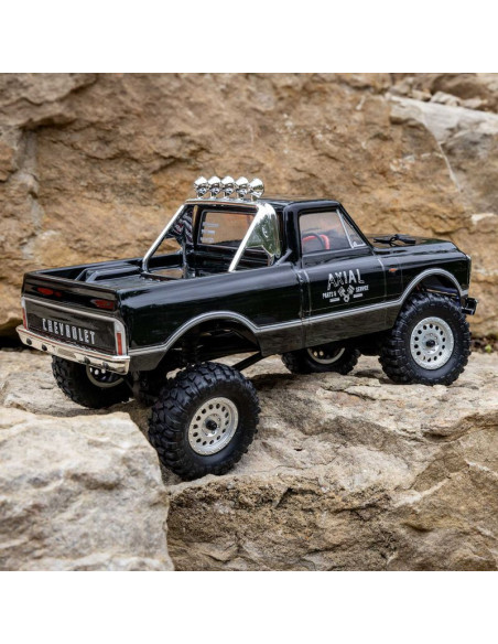 1-24 SCX24 1967 Chevrolet C10 4X4 RTR Brushed Rock Crawler (Battery & Charger Included)  Black