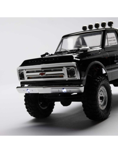1-24 SCX24 1967 Chevrolet C10 4X4 RTR Brushed Rock Crawler (Battery & Charger Included)  Black