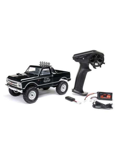 1-24 SCX24 1967 Chevrolet C10 4X4 RTR Brushed Rock Crawler (Battery & Charger Included)  Black