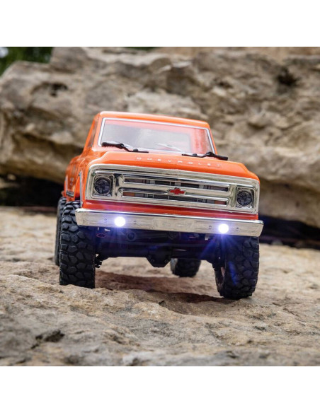 1-24 SCX24 1967 Chevrolet C10 4X4 RTR Brushed Rock Crawler (Battery & Charger Included)  Orange