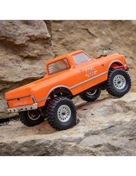 1-24 SCX24 1967 Chevrolet C10 4X4 RTR Brushed Rock Crawler (Battery & Charger Included)  Orange