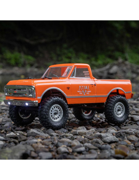 1-24 SCX24 1967 Chevrolet C10 4X4 RTR Brushed Rock Crawler (Battery & Charger Included)  Orange