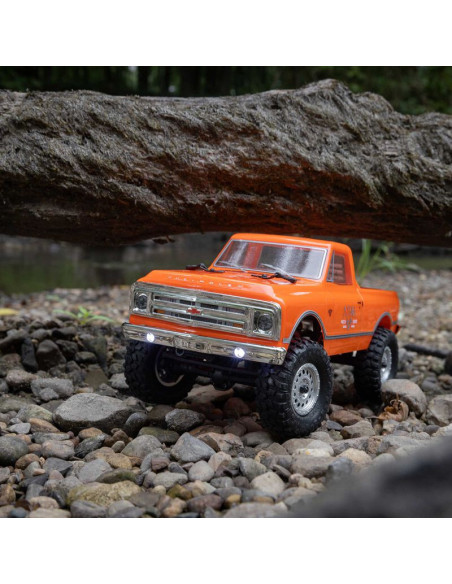 1-24 SCX24 1967 Chevrolet C10 4X4 RTR Brushed Rock Crawler (Battery & Charger Included)  Orange