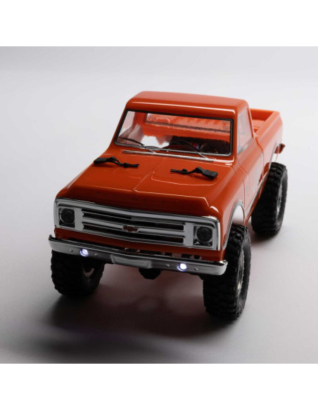 1-24 SCX24 1967 Chevrolet C10 4X4 RTR Brushed Rock Crawler (Battery & Charger Included)  Orange