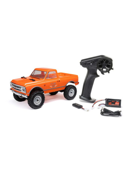 1-24 SCX24 1967 Chevrolet C10 4X4 RTR Brushed Rock Crawler (Battery & Charger Included)  Orange