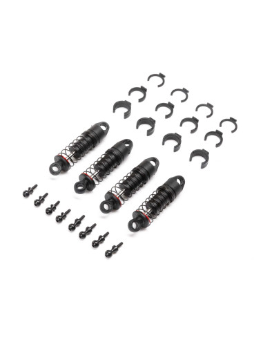 Oil Shock Set 6mm  (.213 lbs-in Red): SCX24 (4)