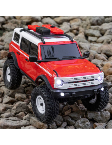 1-24 SCX24 Ford Bronco Heritage Edition 4X4 RTR Brushed Rock Crawler (Battery & Charger Included)  Red