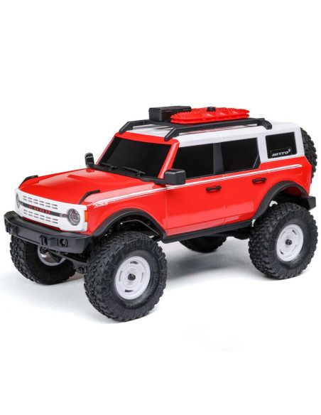 1-24 SCX24 Ford Bronco Heritage Edition 4X4 RTR Brushed Rock Crawler (Battery & Charger Included)  Red