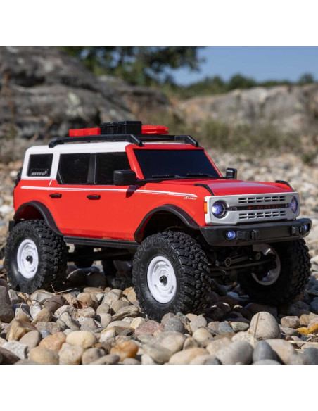 1-24 SCX24 Ford Bronco Heritage Edition 4X4 RTR Brushed Rock Crawler (Battery & Charger Included)  Red