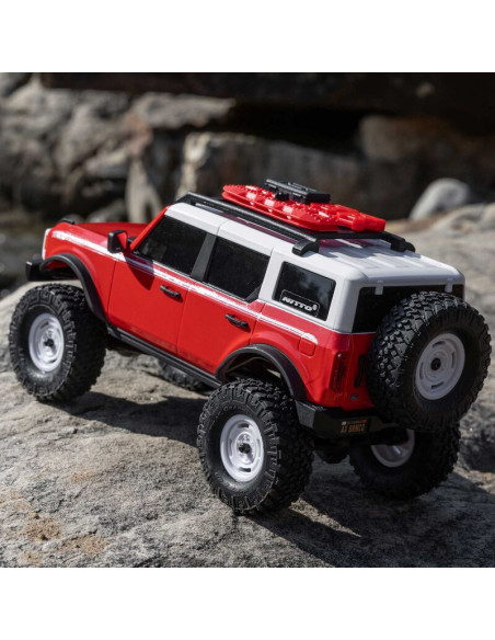 1-24 SCX24 Ford Bronco Heritage Edition 4X4 RTR Brushed Rock Crawler (Battery & Charger Included)  Red