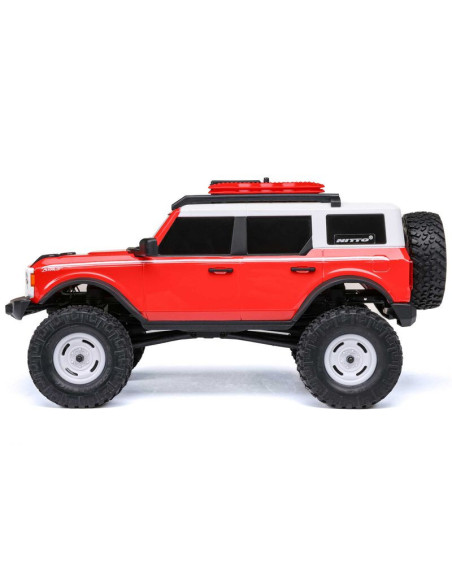 1-24 SCX24 Ford Bronco Heritage Edition 4X4 RTR Brushed Rock Crawler (Battery & Charger Included)  Red
