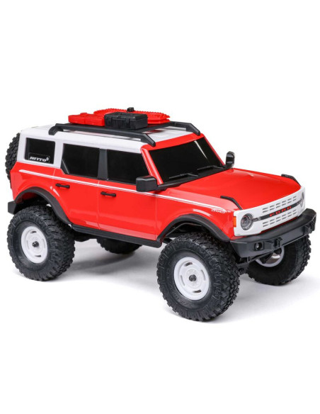 1-24 SCX24 Ford Bronco Heritage Edition 4X4 RTR Brushed Rock Crawler (Battery & Charger Included)  Red
