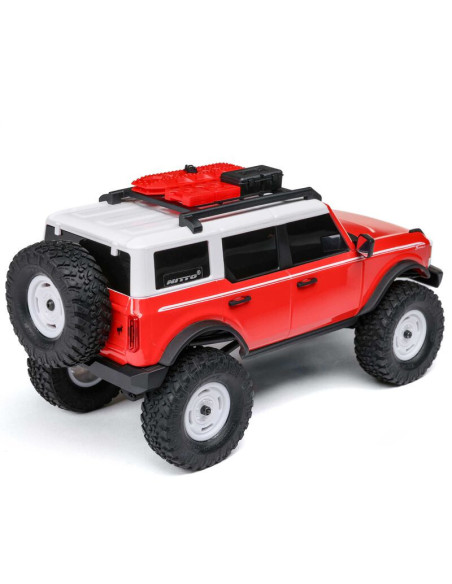 1-24 SCX24 Ford Bronco Heritage Edition 4X4 RTR Brushed Rock Crawler (Battery & Charger Included)  Red
