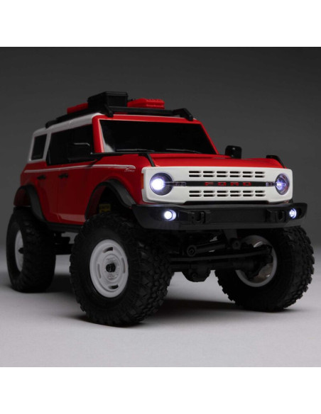 1-24 SCX24 Ford Bronco Heritage Edition 4X4 RTR Brushed Rock Crawler (Battery & Charger Included)  Red