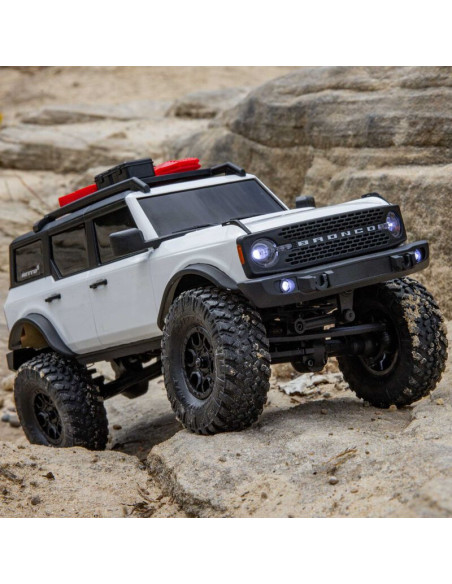 1-24 SCX24 Ford Bronco 4X4 RTR Brushed Rock Crawler (Battery & Charger Included)  White