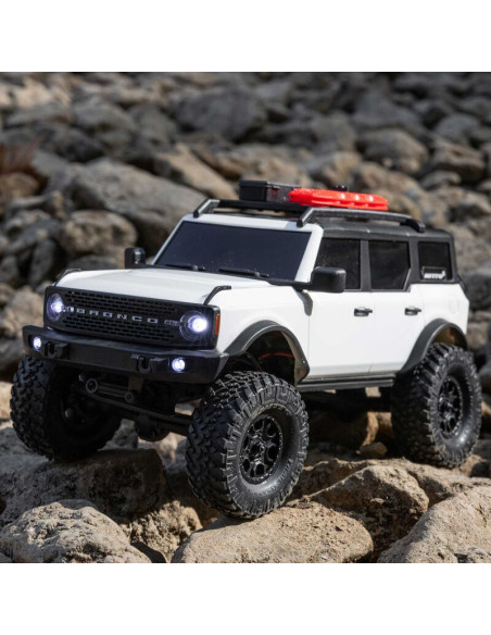 1-24 SCX24 Ford Bronco 4X4 RTR Brushed Rock Crawler (Battery & Charger Included)  White