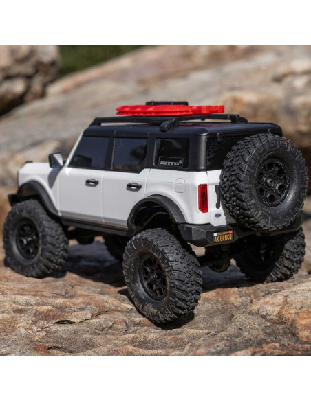 1-24 SCX24 Ford Bronco 4X4 RTR Brushed Rock Crawler (Battery & Charger Included)  White