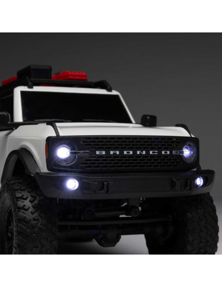 1-24 SCX24 Ford Bronco 4X4 RTR Brushed Rock Crawler (Battery & Charger Included)  White
