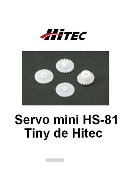 Piñonería para servo Hitec mini HS-81 de Hitec