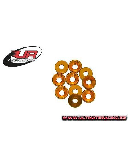 Arandela Aluminio Cónica M4 DORADA (10 Unidades)