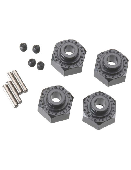Aluminum Hex Hub 12mm Black (4)
