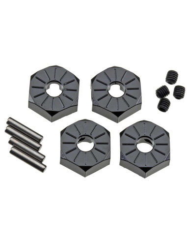 Aluminum Hub Narrow 12mm Black (4)