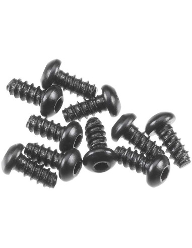Hex Socket Tapping Button Hd M2.6x6mm Blk (10)