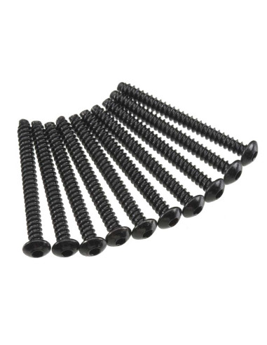 Hex Tap Button Head M3x30mm Black (10)