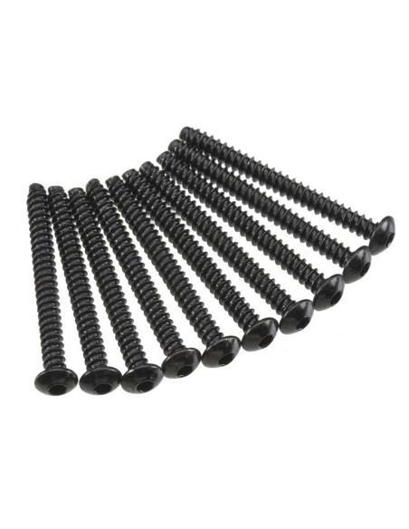 Hex Tap Button Head M3x30mm Black (10)