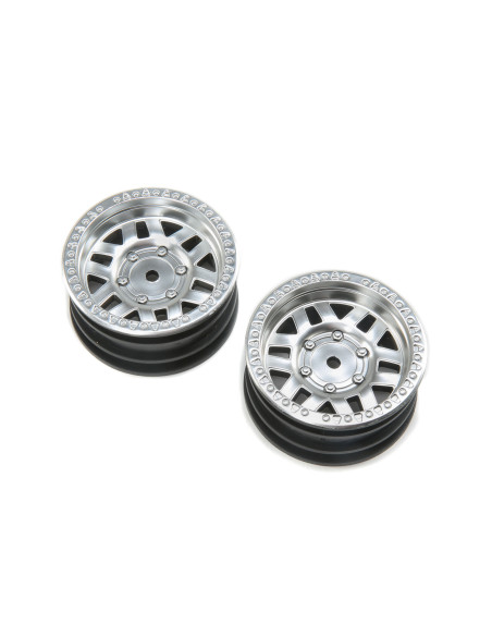 1-10 KMC Machete 1.9 Wheels  12mm Hex  Satin Silver (2)
