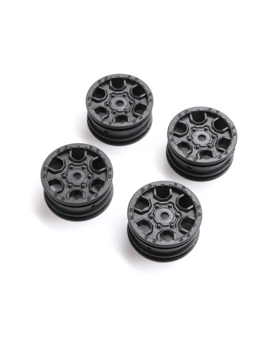 1.0 Ford Bronco Wheel  Black (4): SCX24