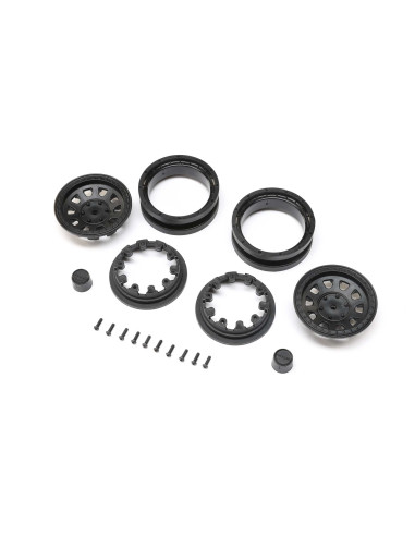 1.9 Raceline Daytona Beadlock Wheels  Black (2)