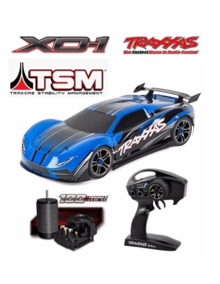 XO-1 Supercar 4WD TQi TSM TRAXXAS - Black/Blue (no battery/charger)