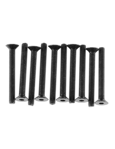 Hex Socket Flat Head M3x25mm Black Oxide (10)