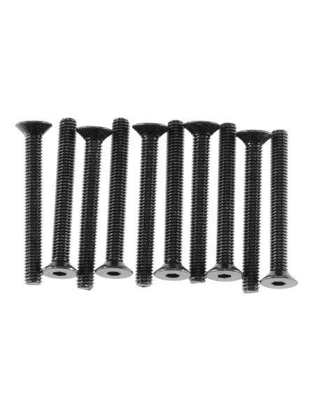 Hex Socket Flat Head M3x25mm Black Oxide (10)
