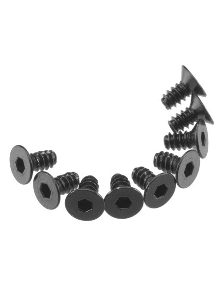 Hex Socket Tap Flat Head M3x6mm Black (10)