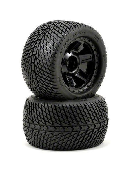 PRO1177-11 Pro-Line 3.8" Road Rage Tire w/Desperado 17mm 1/2" Offset MT Wheel (Black) (2)