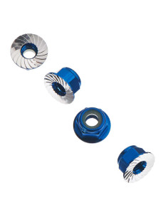 Wheel Nut M4 Serrated Blue (4)