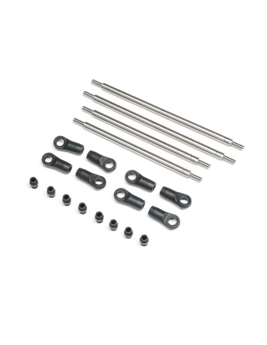 Rear Upper-Lower 4WS Links Set  Titanium: AXP8