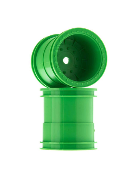 1-10 2.2 Monster Truck Wheels  12mm Hex  Green (2)