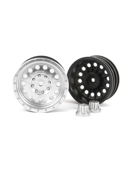 1-10 Method MR307 Hole 1.9 Wheels  12mm Hex  Satin Silver (2)