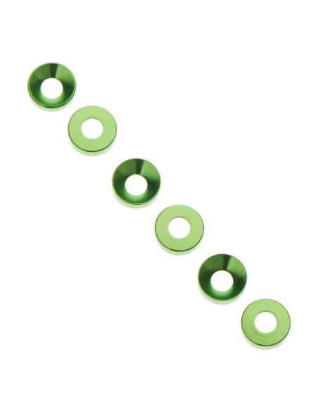Cone Washer 3x6.9x2mm  Green (6)